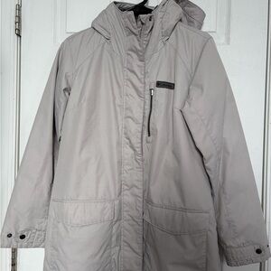 Columbia Gray and Cream Jacket 3/4 Length